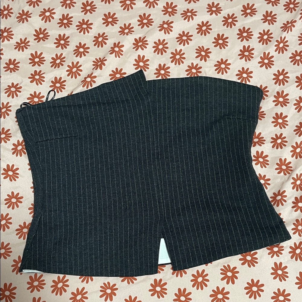 Zara Black and White Textured Top